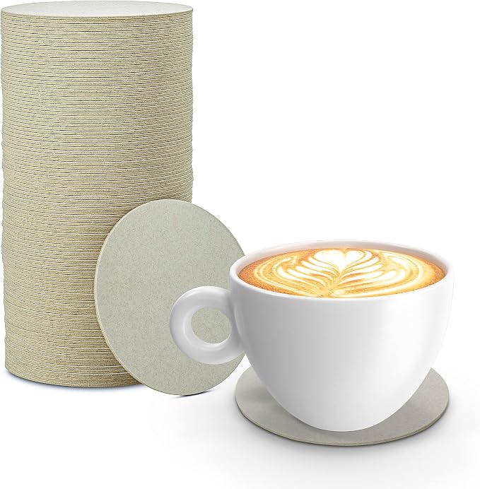MT Products 4” Round Paper Coasters by MTProducts