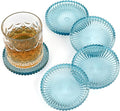 Modern Clear Coaster Set of 5- Glass Coasters by Unknown