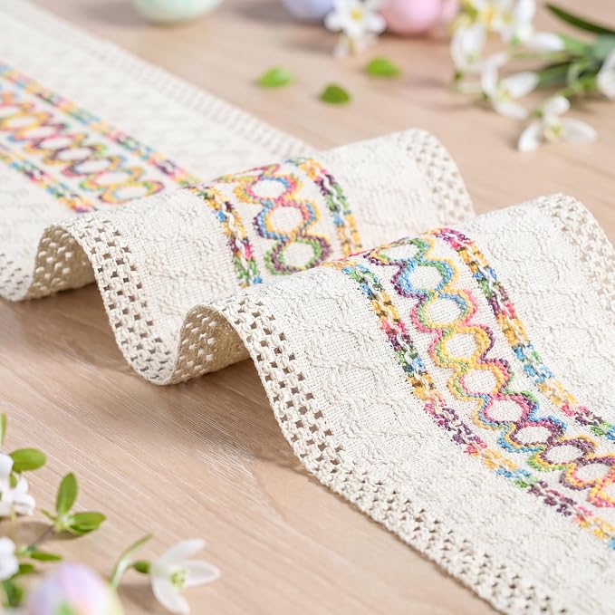 Artoid Mode Colorful Farmhouse Rustic Table Runner 12x90 Inch | Holiday Hollow - Image 6