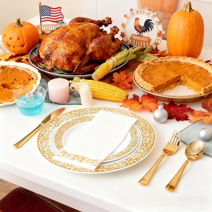 30 Guests Plastic Plates Set - Image 3