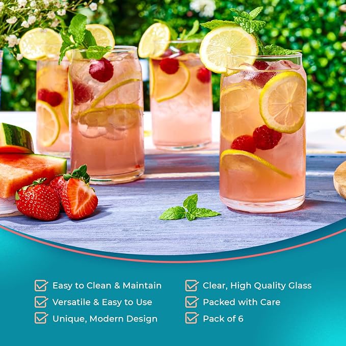 Can Shaped Drinking Glasses 16 oz - Image 3