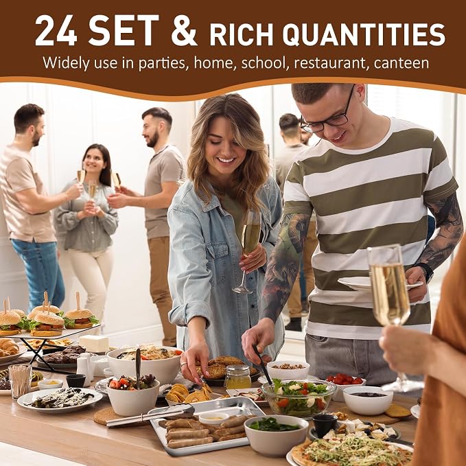 meekoo 24 Pcs Baking Sheet Pan Cookie Sheet Set - Image 7