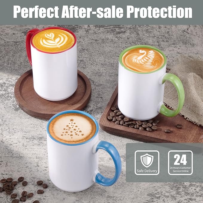 TANGLONG 15oz Sublimation coffee Mugs-6 Assorted Colors Magic cupSet of 12 | - Image 5