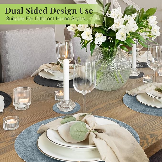 Fyvva Placemats Set of 12, Stain and Scratch Resistant, - Image 6