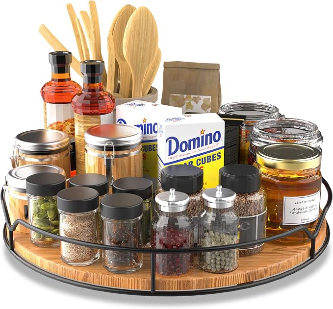 Lazy Susan Turntable Organizer for Cabinet Pantry Kitchen Countertop - Image 2