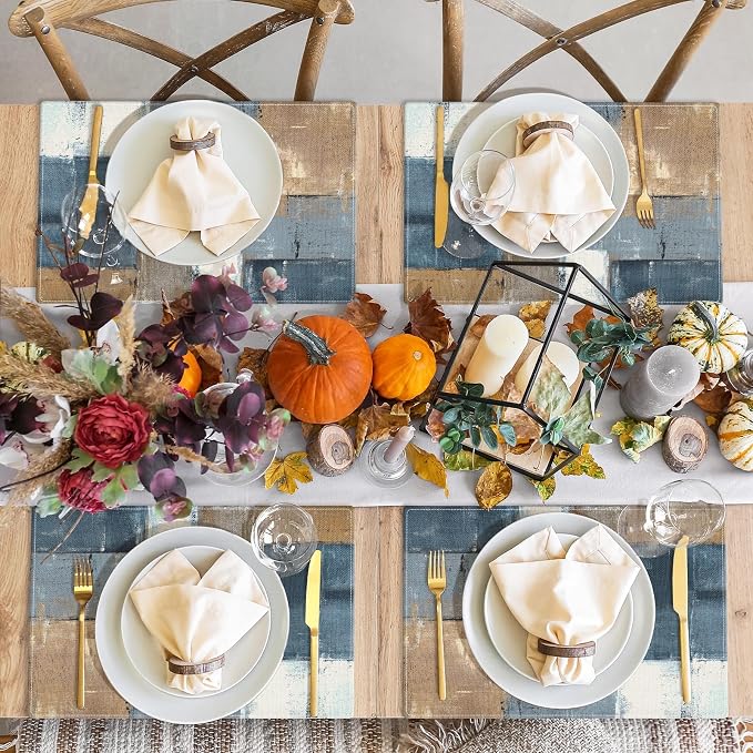 Emvency Farmhouse Placemats Set of 4, 12x18 Inch - Image 7