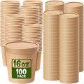 Fulmoon 100 Pack Paper Soup Containers by Fulmoon