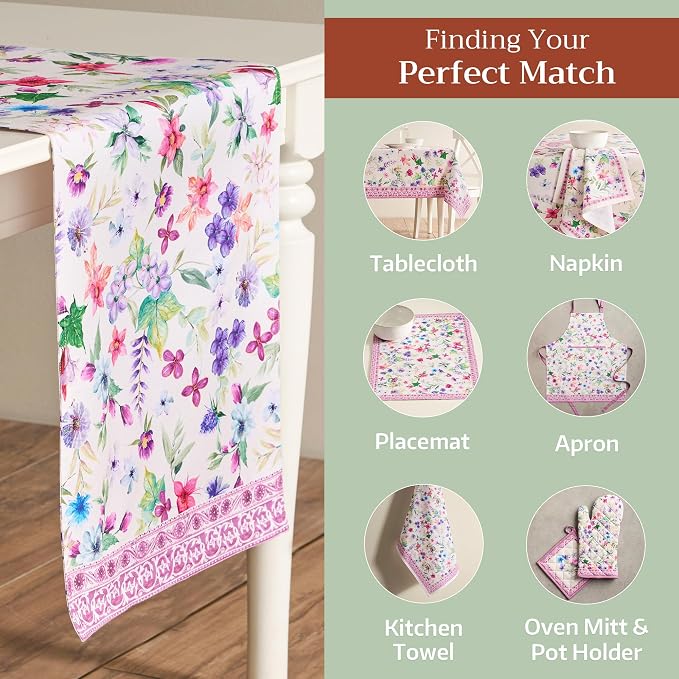 Maison d' Hermine Table Runner 100% Cotton 14.50" x 108" | Table Runners 108 - Image 5