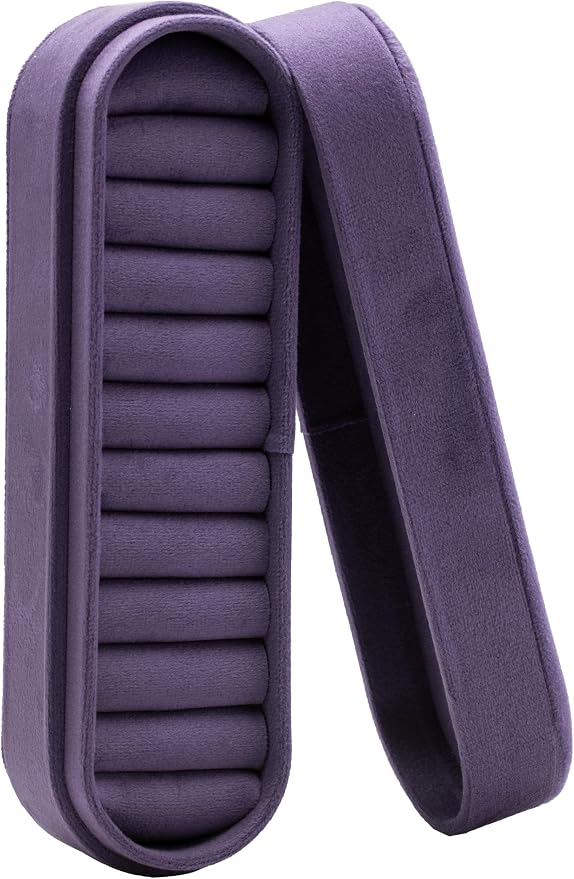 Velvet Small Multiple Ring Box Portable Organizer Display Storage | Travel Case - Image 4