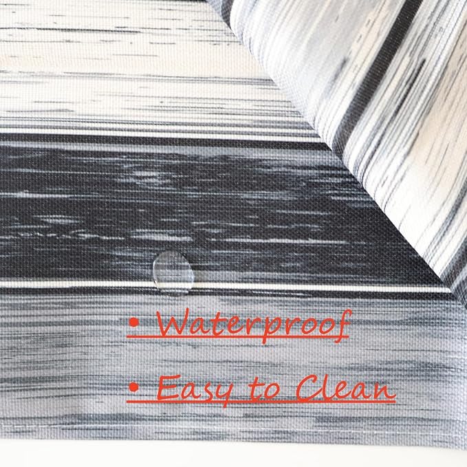 OYIMUA Grey Striped Vintage Table Runner, Rustic Farmhouse Style Kitchen Dining - Image 4