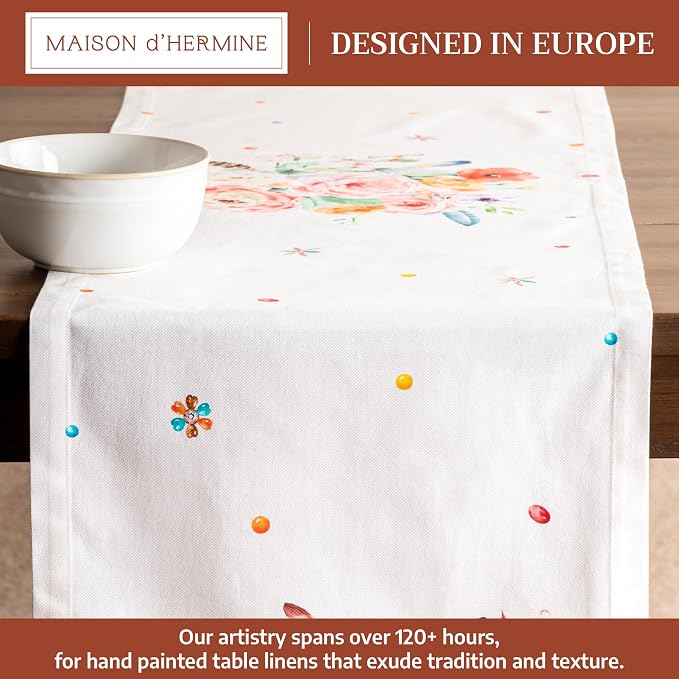 Maison d' Hermine Table Runner 100% Cotton 14.50" x 72" | Table Runners 72 - Image 2