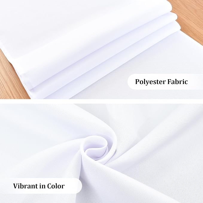 Farmhouse White Table Runner Dining Table Runners 60 Inches Long Coffee Table - Image 4