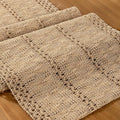 Burlap Boho Table Runner Farmhouse Jute Bamboo Table Runner 12x36 Inch | Small by MLMC