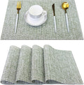 PIGCHCY Elegant Placemats Set of 4 Blended Woven Heat Resistant Durable by PIGCHCY