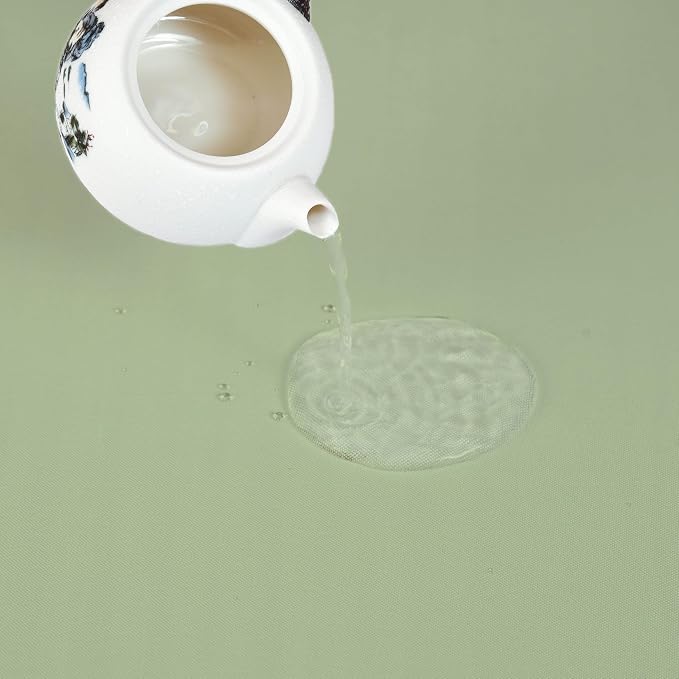 MEANMOY Sage Green Table Runner 108 Inches Long Waterproof Table Runners | - Image 4