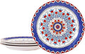 Bico Boho Totem Salad Plates Set of 4, 8.75 Inch Ceramic Dessert Plates by Bico