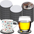 80 PCS Sublimation Blank Cup Coasters Bulk, 4x4 Inch Round Blank Cup Mat Rubber by OKBA