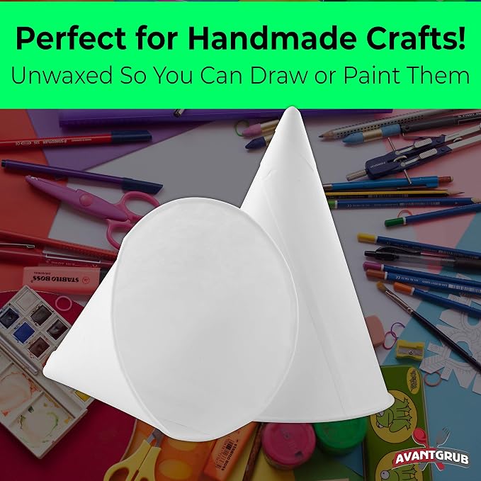 Eco-Friendly Wax-Free 4.5oz White Paper Cone Cups 25Pk. Small Dispenser Cup - Image 3