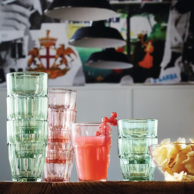 Bormioli Rocco Rock Bar 12.5 oz. Long Drink Stackable Tempered Beverage Glasses - Image 10