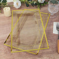 Efavormart 10 Pack Clear Rectangular Plastic Serving Trays by efavormart