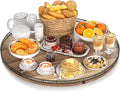 24 Inch Lazy Susan Turntable, Heavy Duty Acacia Wood Round Tray by HGF