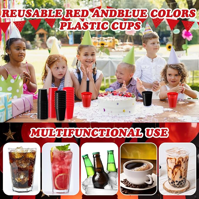 Yungyan 100 Pack 16 oz Stadium Cups Reusable Plastic Cups Blank Drink Stadium - Image 7
