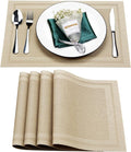 Placemats Set of 4, Vinyl PVC Heat Resistant Washable Placemats Set, Non Slip by BxzanDya-LifeSmartMaker