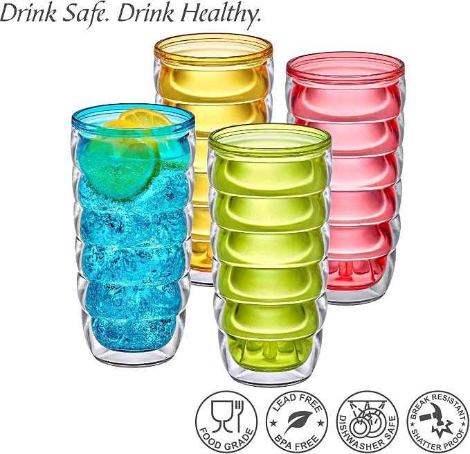 Amazing Abby - Arctic - 24-Ounce Insulated Plastic Tumblers, Double-Wall - Image 3