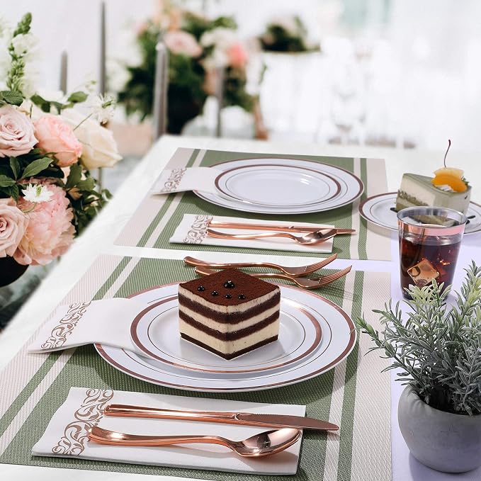 FOCUSLINE 350 Ct Disposable Dinnerware Set - Image 5