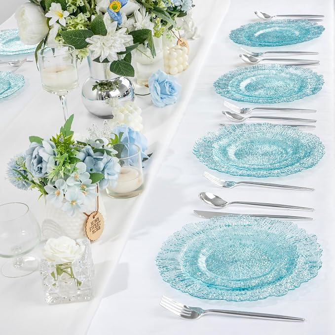 U-QE 60PCS Clear Blue Plates - Image 8
