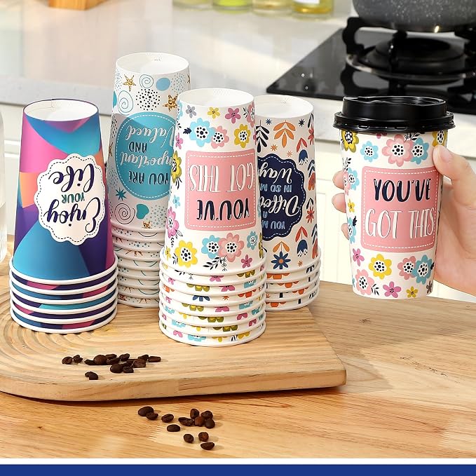 50 Pack 16 oz Disposable Coffee Cups - Image 6