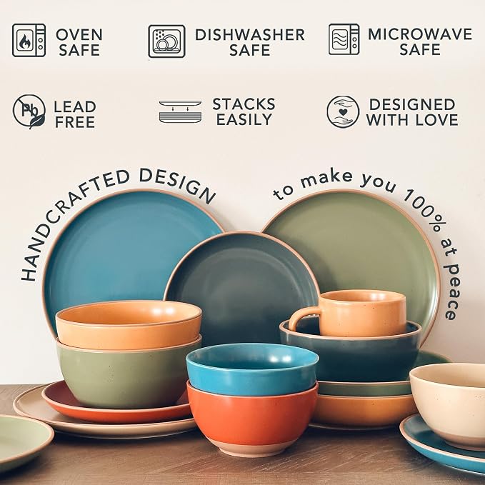 Mora Ceramic Artisan Matte Plates Set, 7.8 in - Image 4