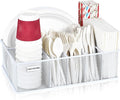 VIKEYHOME Paper Plate Organizer, Metal Silverware Caddy, Caddy by VIKEYHOME