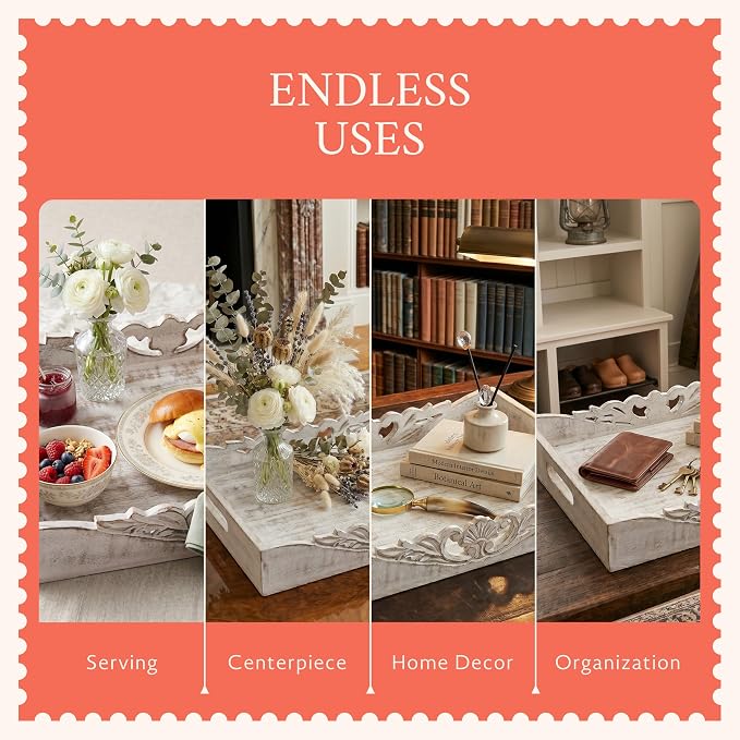 Orchid Mango Wood Serving Tray - Image 8
