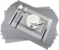 PIGCHCY Placemats Set of 6, Washable Woven Place Mats Vinyl Table Mats Non Slip by PIGCHCY