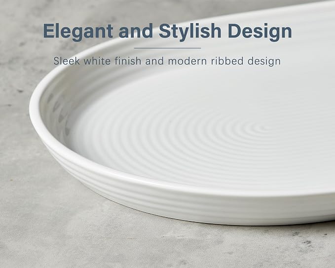 ONEMORE 16 Inch Ceramic Serving Plates - Image 2