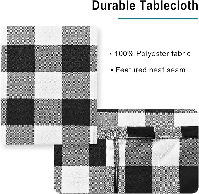 Checkered Square Tablecloth - Image 4