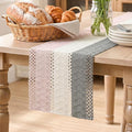 Artoid Mode Grey Beige Pink Farmhouse Rustic Table Runner 12x36 Inch | Holiday by ArtoidMode