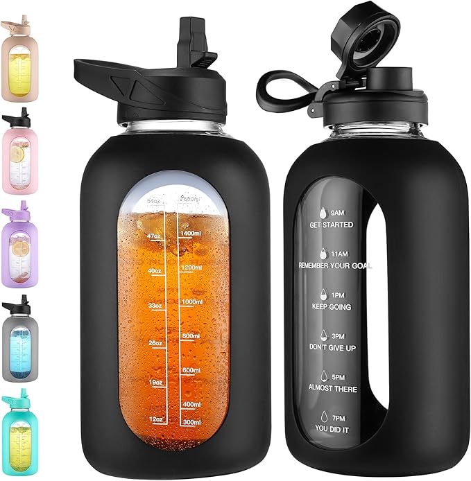 CIVAGO 64 oz Glass Water Bottle by CIVAGO