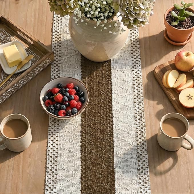 Artoid Mode Coffee Farmhouse Rustic Table Runner 12x48 Inch | Seasonal Holiday - Image 8