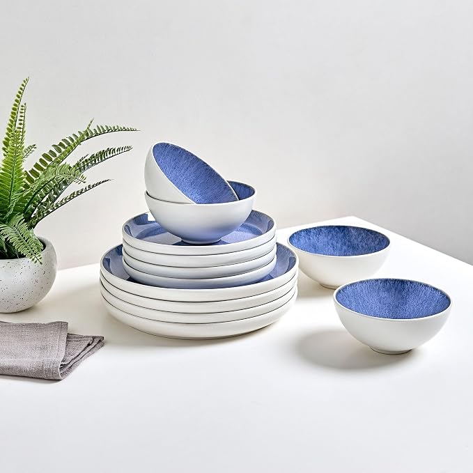 Sango 12-Piece Stoneware Dinnerware Set - Image 4