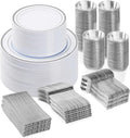 BESTVIP 450PCS Silver Dinnerware Set by Bestvip