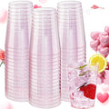 DaYammi 100 Pack 10oz Pink Plastic Cups, Premium Disposable Rose Gold Glitter by DaYammiwillaccompanyyou