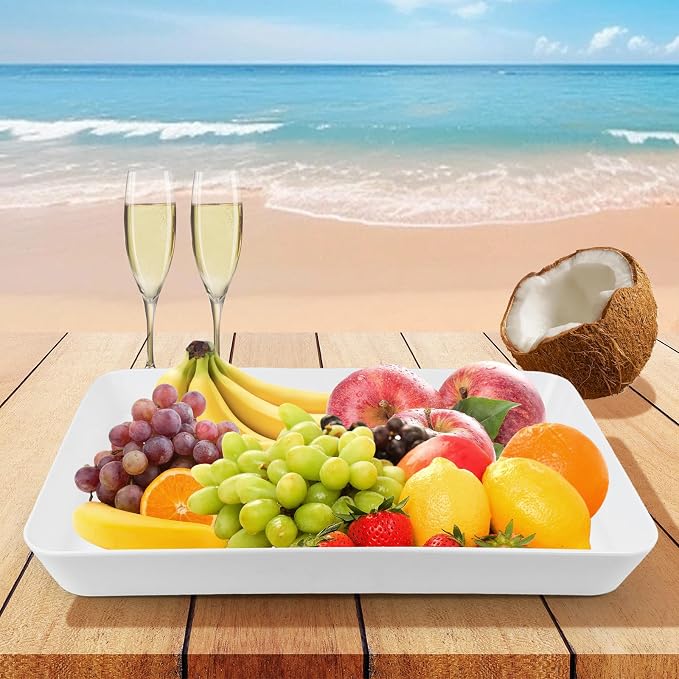 4 Pcs 16" x 11" Large Serving Trays - Image 6