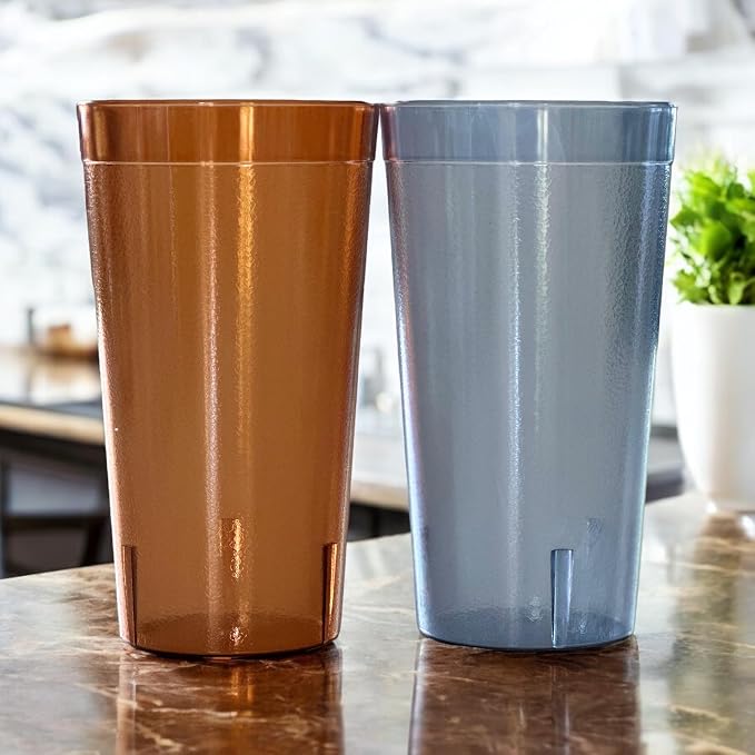 Oojami Set of 16 Plastic Tumblers, 20-Ounce Reusable Cups, BPA-Free & - Image 6