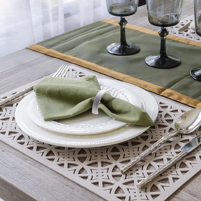 20 Pcs Stainless Steel Napkin Rings Metal Napkin Ring Holders Fall Thanksgiving - Image 5