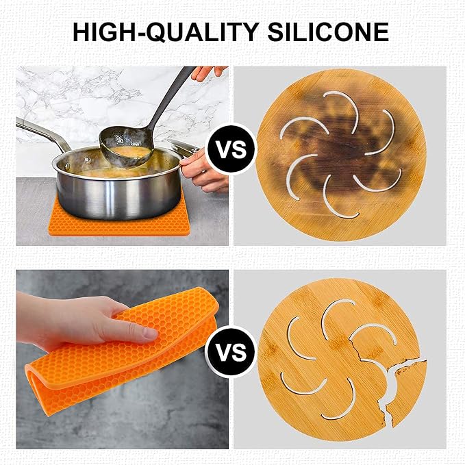 6 Pack Silicone Trivet Mat, Silicone Trivets - Image 6