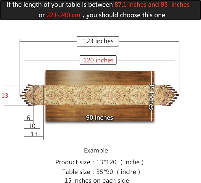 Luxury Velvet Gold Table Runner 120 Inches Long - Image 3