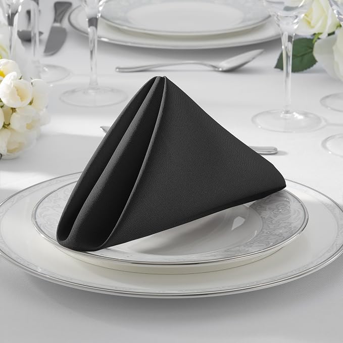 Lann's Linens Set of 12 Cloth Dinner Napkins, 20-inch Polyester Napkins - Image 7