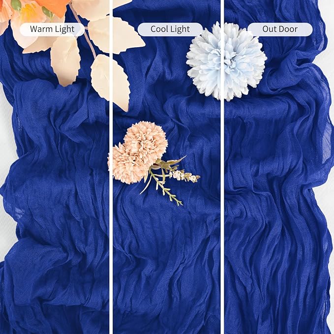 15 Pack Royal Blue Table Runners 17 x 108inch Cheesecloth Table Runner Boho - Image 6